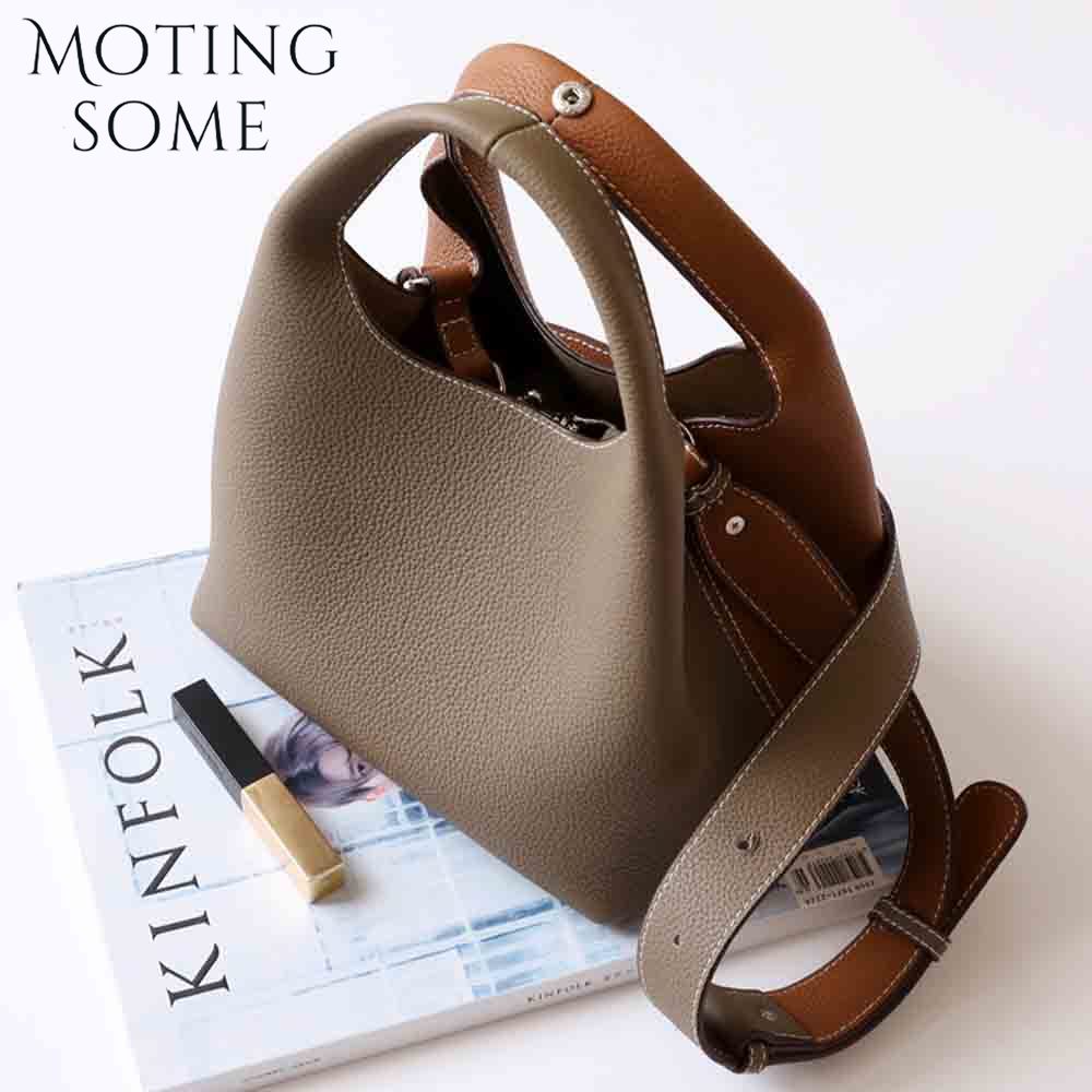 Luxury Bags On Sale - Motingsome Patchwork Style Women Bucket Bag