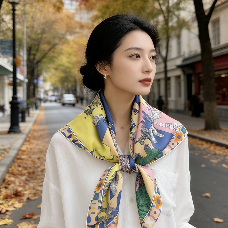 Square Silk Scarf 90CM Luxury  - Luxury Bags And Accessories ulasan dan harga