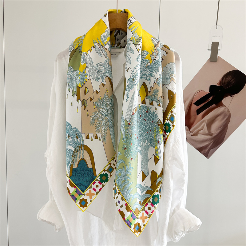 Square Silk Scarf 90CM Luxury  - Luxury Bags And Accessories ulasan dan harga