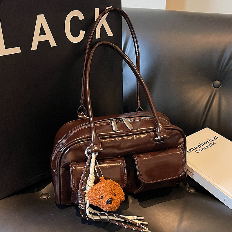 Vintage Large Capacity Double- - Quiet Luxury Bags Tote ulasan dan harga