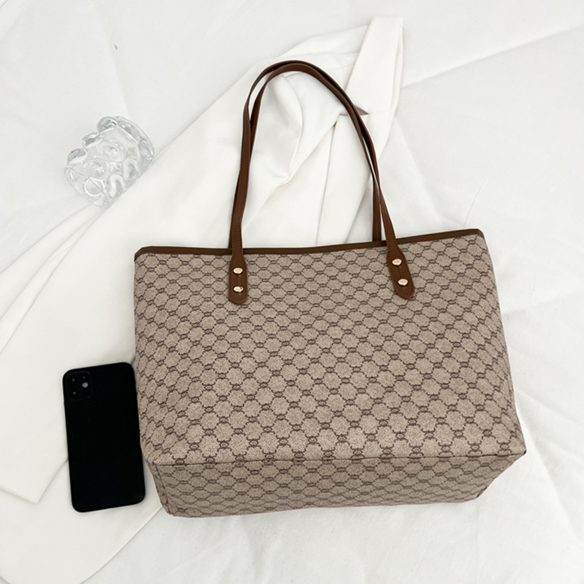 Luxury Vintage Women Shoulder  - Tote Bag Leather Monogram ulasan dan harga