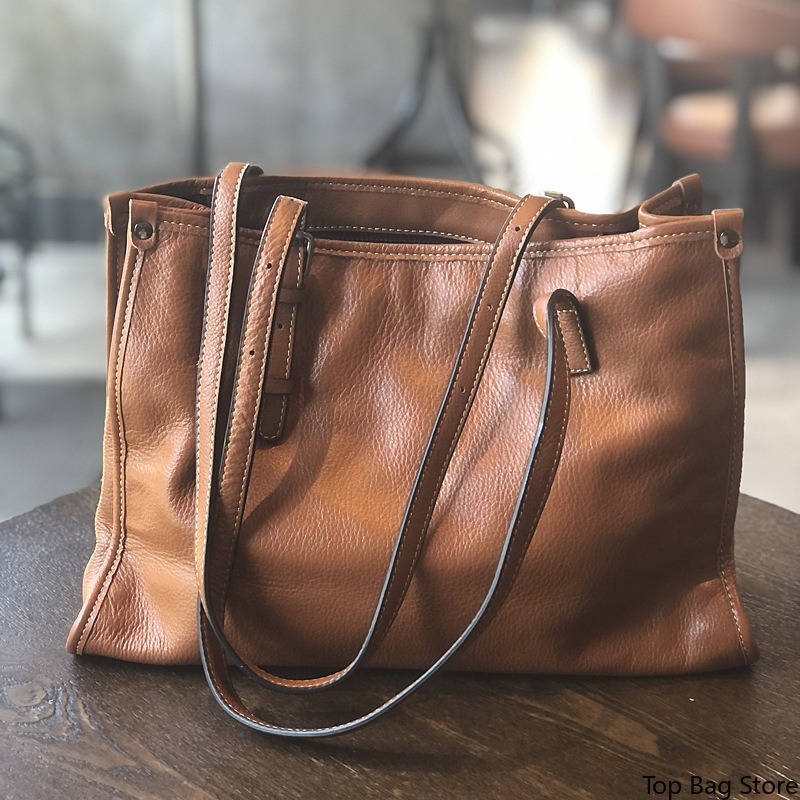 Genuine Leather Tote Bag for W - Quiet Luxury Bags Tote ulasan dan harga