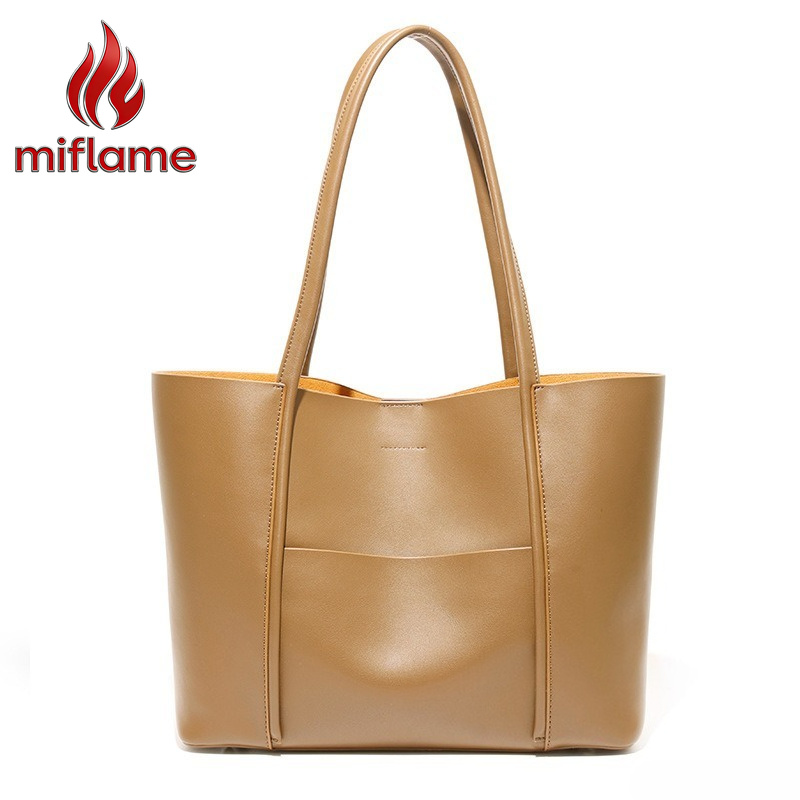 Genuine Leather Tote Bag for W - Quiet Luxury Bags Tote ulasan dan harga