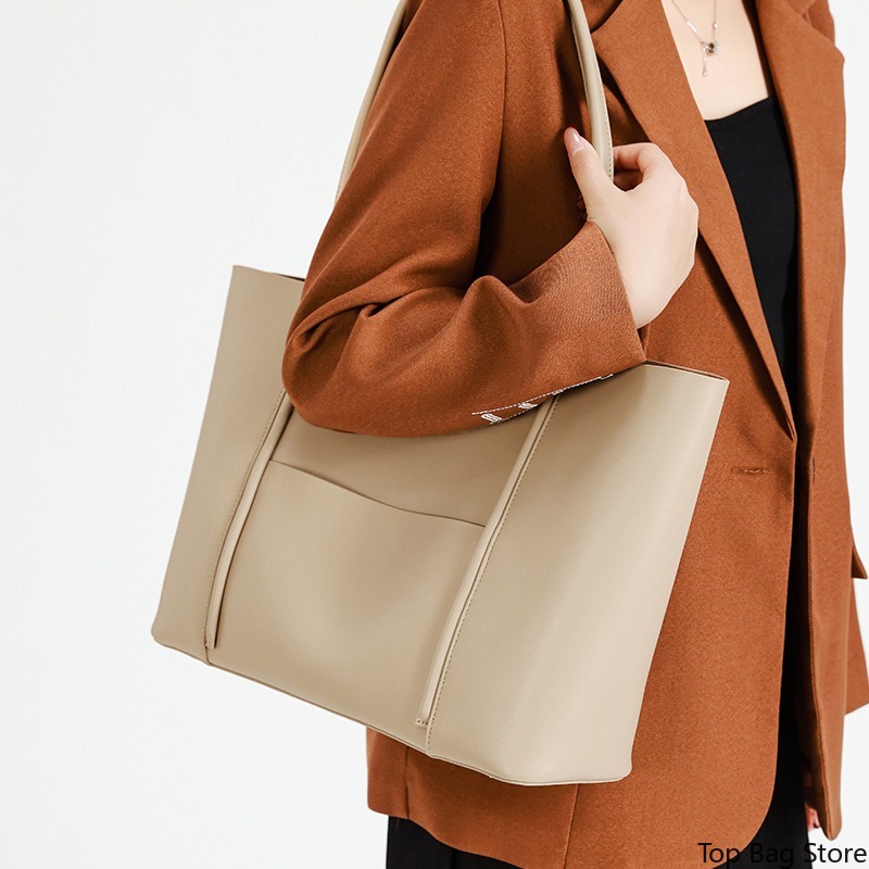 Genuine Leather Tote Bag for W - Quiet Luxury Bags Tote ulasan dan harga