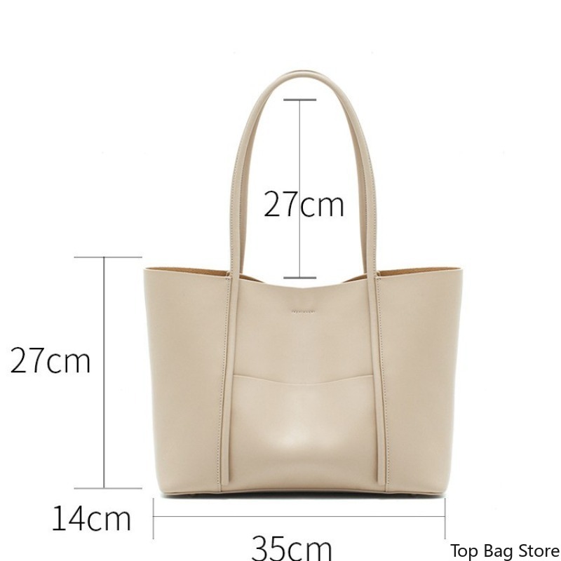 Genuine Leather Tote Bag for W - Quiet Luxury Bags Tote ulasan dan harga