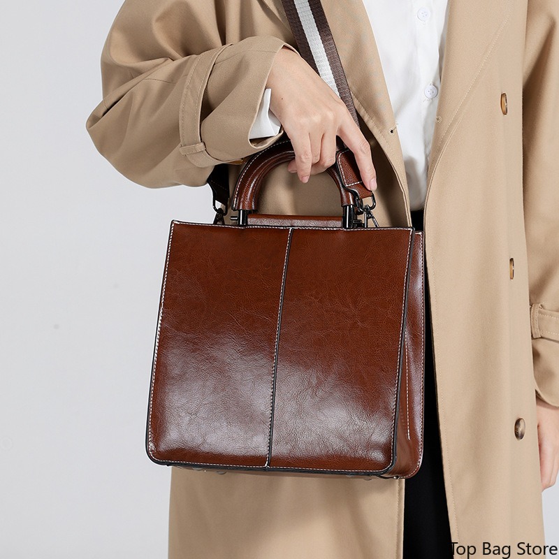 Genuine Leather Tote Bag for W - Quiet Luxury Bags Tote ulasan dan harga
