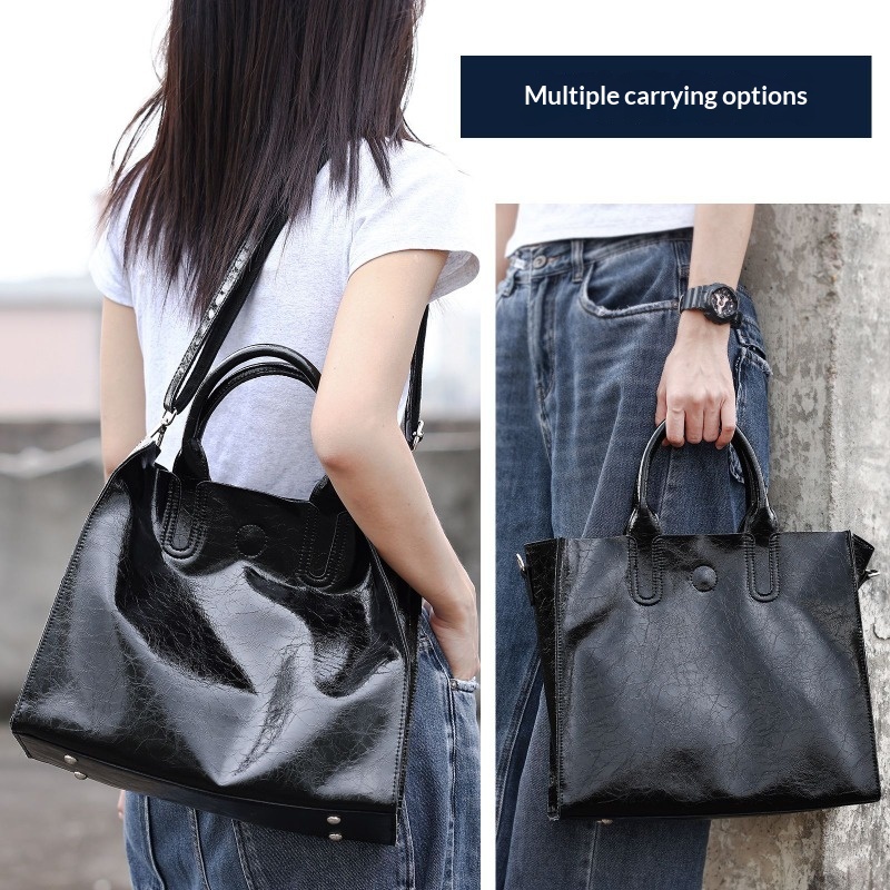 Genuine Leather Tote Bag for W - Quiet Luxury Bags Tote ulasan dan harga