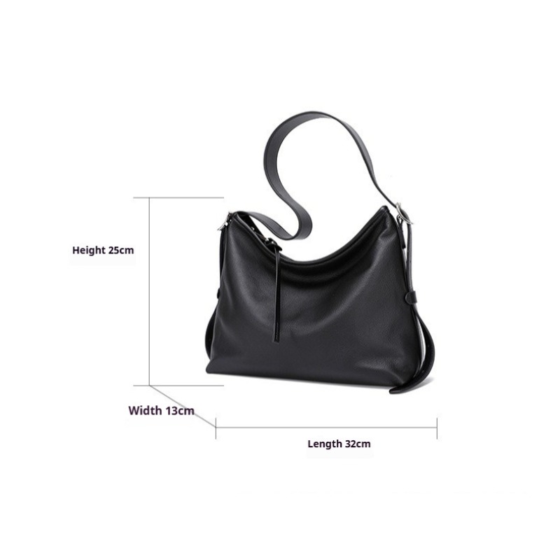 Genuine Leather Shoulder Tote  - Quiet Luxury Bags Tote ulasan dan harga
