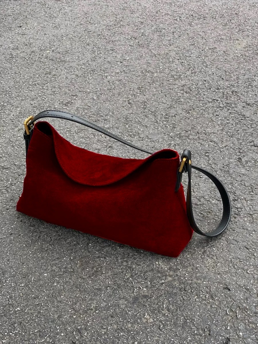 Fashion Red Suede One Shoulder - Luxury Bags For Sale ulasan dan harga