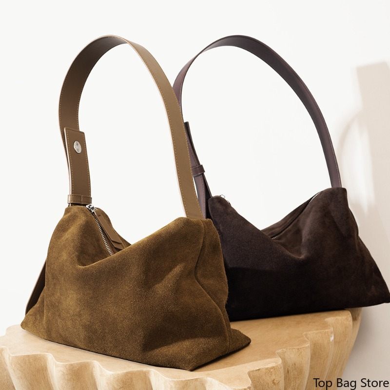 Genuine Leather Shoulder Tote  - Quiet Luxury Bags Tote ulasan dan harga