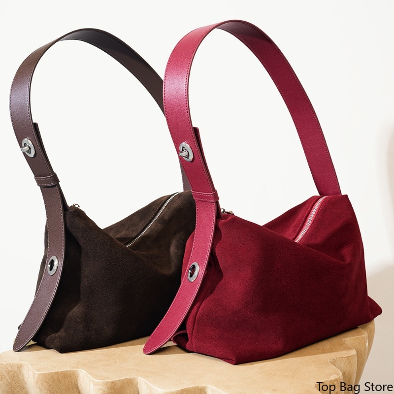 Genuine Leather Shoulder Tote  - Quiet Luxury Bags Tote ulasan dan harga